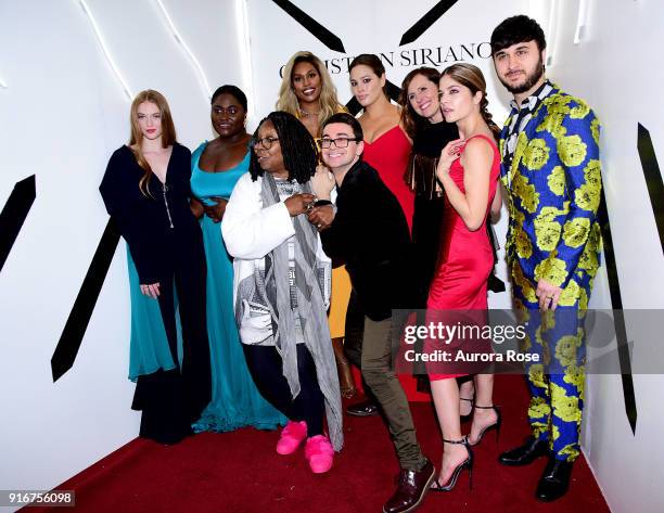 Larsen Thompson, Danielle Brooks, Whoopi Goldberg, Laverne Cox, Christian Siriano, Ashley Graham, Molly Shannon, Selma Blair, and Brad Walsh pose...