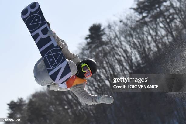 Redmond Gerard competes in a run during the final of the men's snowboard slopestyle at the Phoenix Park during the Pyeongchang 2018 Winter Olympic...