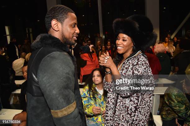 Recording artist Fabolous and stylist June Ambrose attend the Pyer Moss fashion show during New York Fashion Week: The Shows at Gallery I at Spring...