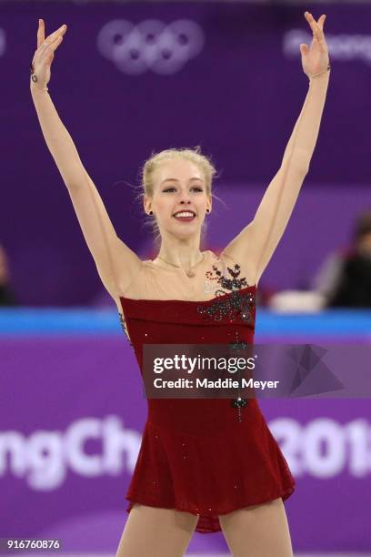 Bradie Tennell of the United States competes in the Figure Skating Team Event  Ladies Short Program on day two of the PyeongChang 2018 Winter...