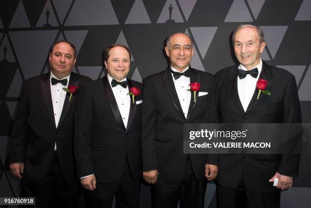 David Gasparian, Stanislav Gorbatov, Souhail Issa, and Leonard Chapman arrive for the Academy of Motion Picture Arts and Sciences' Scientific and...