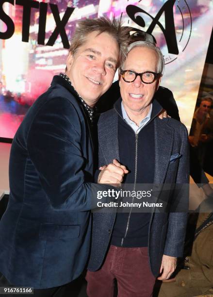 Designers Andy Hilfiger and Tommy Hilfiger attend Andy Hilfiger Presents ARTISTIX on February 10, 2018 in New York City.