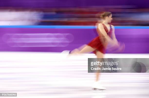 Carolina Kostner of Italy competes in the Figure Skating Team Event  Ladies Short Program on day two of the PyeongChang 2018 Winter Olympic Games...