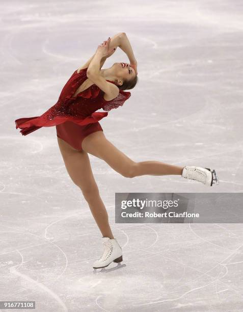 Carolina Kostner of Italy competes during the Figure Skating- Team Event-Ladies Short Program on day two of the PyeongChang 2018 Winter Olympic Games...