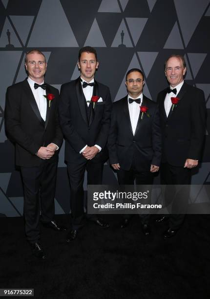 Brad Hurndell, Shane Buckham, Vikas Sathaye, and John Coyle attend the Academy of Motion Picture Arts and Sciences' Scientific and Technical Awards...