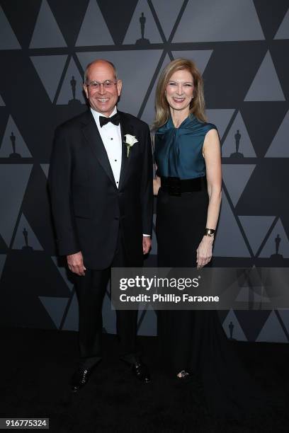 Chair of the Scientific and Techinical Awards Committee Ray Feeney and Academy CEO Dawn Hudson attend the Academy of Motion Picture Arts and...