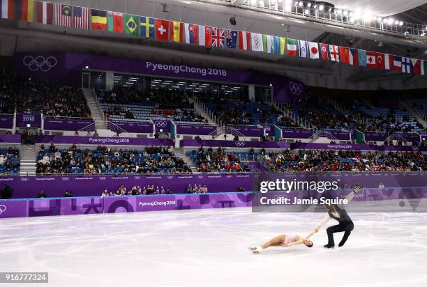 Miu Suzaki and Ryuichi Kihara of Japan compete in the Figure Skating Team Event  Pairs Free Skating on day two of the PyeongChang 2018 Winter...