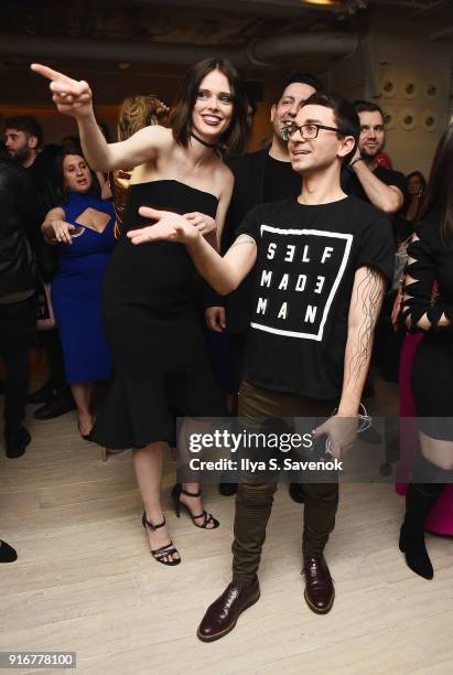 Coco Rocha and Christian Siriano attend Christian Siriano NYFW 10th Anniversary Collection after party with Belvedere Vodka at Moxy Hotel on February...