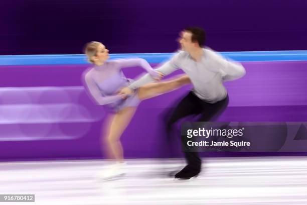 Alexa Scimeca Knierim and Chris Knierim of the United States compete in the Figure Skating Team Event  Pairs Free Skating on day two of the...