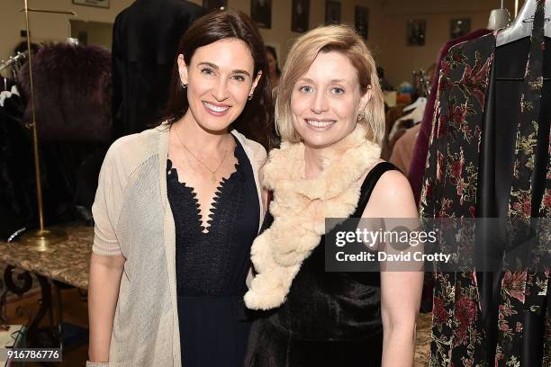 Julie Street and Jill Hageman attend the Somper Furs Hosts Birthday Tea Party Honoring Iran Hopkins on February 10, 2018 in Los Angeles, California.