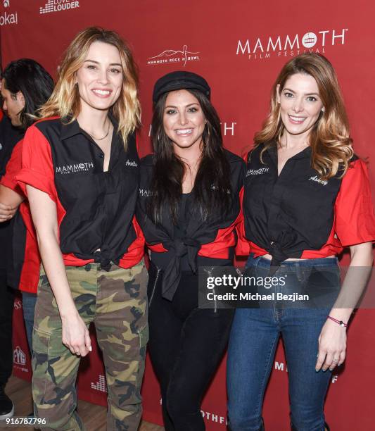 Arielle Vanderberg , Cassandra Scerbo, and Ashley Greene arrive at The Inaugural Mammoth Film Festival on February 10, 2018 in Mammoth Lakes,...