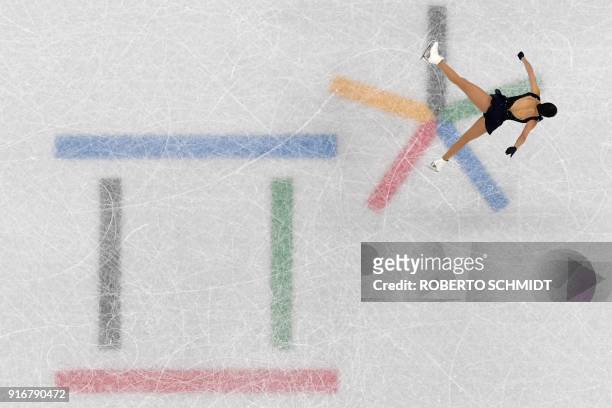 Canada's Kaetlyn Osmond competes in the figure skating team event women's single skating short program during the Pyeongchang 2018 Winter Olympic...
