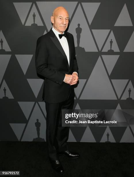 Patrick Stewart attends the Academy of Motion Picture Arts and Sciences' Scientific and Technical Awards Ceremony on February 10, 2018 in Los...