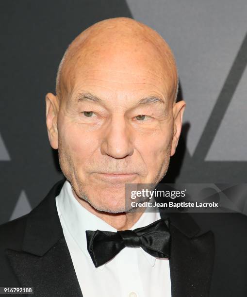 Patrick Stewart attends the Academy of Motion Picture Arts and Sciences' Scientific and Technical Awards Ceremony on February 10, 2018 in Los...