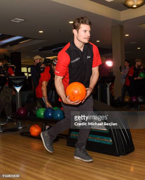 Josh Henderson bowls at The Inaugural Mammoth Film Festival on February 10, 2018 in Mammoth Lakes, California.