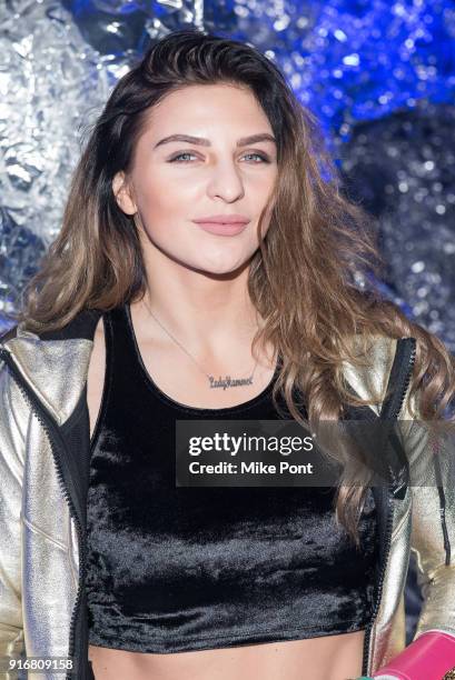 Christina 'Lady' Hammer attends the Philipp Plein fashion show during New York Fashion Week: The Shows on February 10, 2018 in New York City.