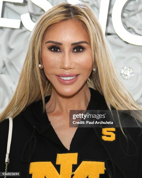 Actress Tess Broussard attends the Gretchen Christine x Impressions Vanity PopUpParty on February 10, 2018 in Los Angeles, California.