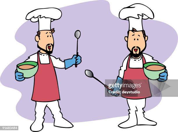 little bake chefs - chef teaching stock illustrations