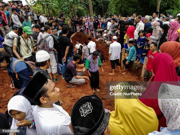 Victims dead from deadly bus accident at Subang-West Java burried at Legoso-Ciputat Cemetary with mass grave provided in Ciputat, Tangerang, Banten,...