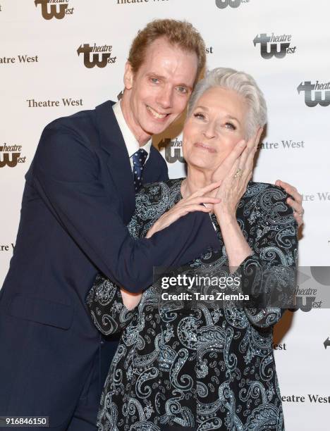 Actor Doug Jones and actress Lee Meriwether attend the 'Love Letters To Lee Meriwether' premiere at Theatre West on February 10, 2018 in Los Angeles,...