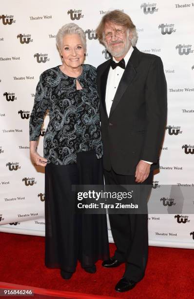 Actors Lee Meriwether and Robert W. Laur attend the 'Love Letters To Lee Meriwether' premiere at Theatre West on February 10, 2018 in Los Angeles,...