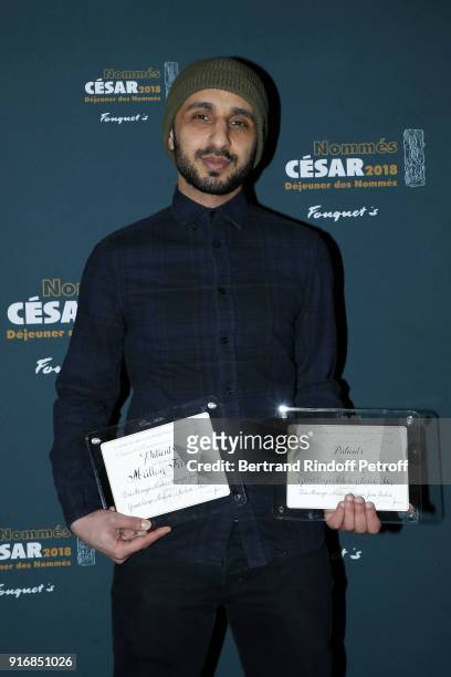 Director, Mehdi Idir, nominated for Best Film and Best First Film for the film 'Patients' attends the Cesar 2018 - Nominee Luncheon at Le Fouquet's...