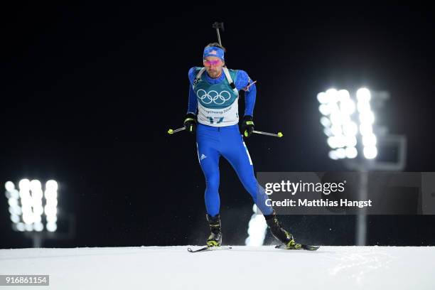 Sean Doherty of the United States competes during the Men's 10km Sprint Biathlon on day two of the PyeongChang 2018 Winter Olympic Games at Alpensia...