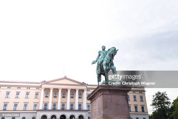 royal palace-oslo - royal palace oslo stock-fotos und bilder