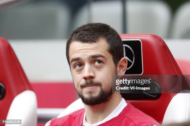 Amin Younes of Ajax during the Dutch Eredivisie match between Ajax Amsterdam and FC Twente Enschede at the Amsterdam Arena on February 11, 2018 in...