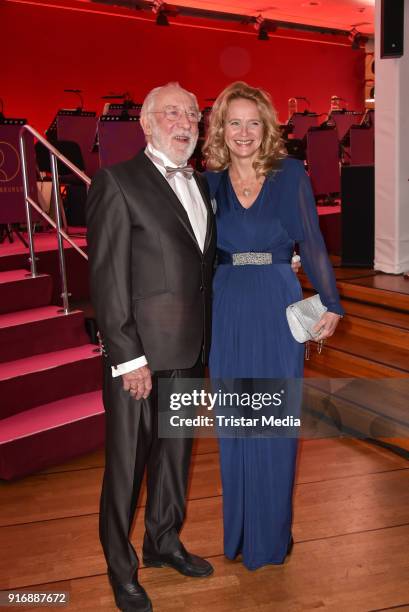 Dieter Hallervorden and Christiane Zander attend the 18th Brandenburg Ball on February 10, 2018 in Potsdam, Germany.