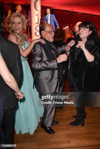 Victoria Herrmann, Herbert Koefer and his wife Heike Knochee during the 18th Brandenburg Ball on February 10, 2018 in Potsdam, Germany.