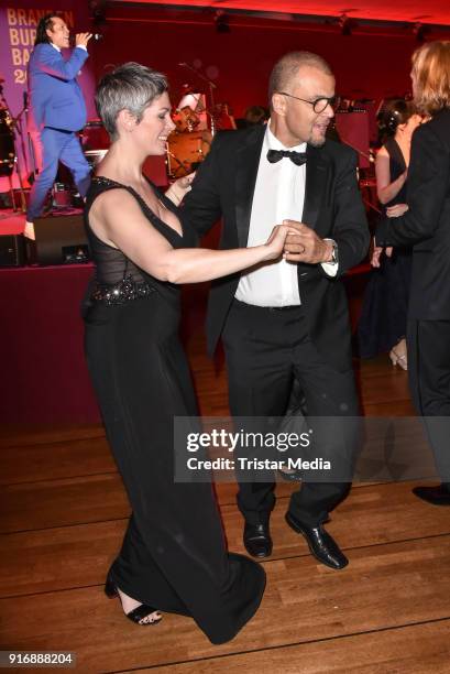 Cheryl Shepard and her husband Nikolaus Okonkwo during the 18th Brandenburg Ball on February 10, 2018 in Potsdam, Germany.