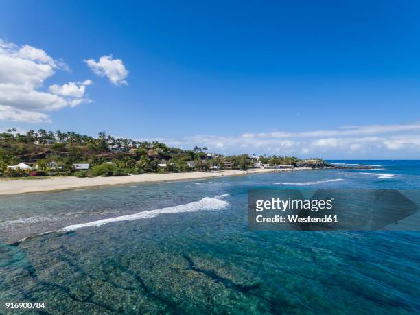 reunion, west coast, grand fond, beach plage des aigrettes and plage cap homard - homard stock pictures, royalty-free photos & images
