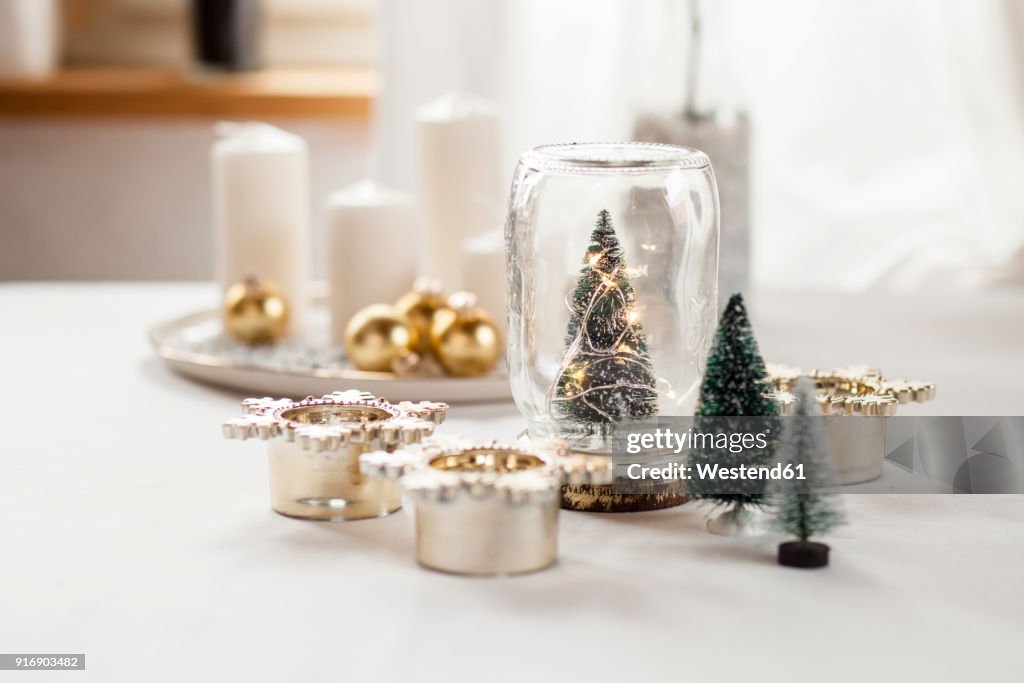 Christmas decoration on table