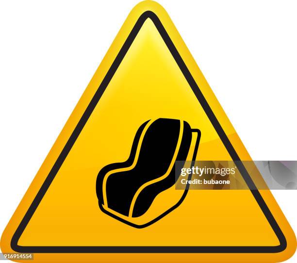 baby car seat. - caution triangle stock illustrations
