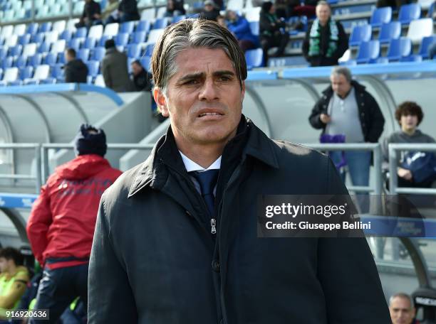 Diego Lopez head coach of Cagliari Calcio during the serie A match between US Sassuolo and Cagliari Calcio at Mapei Stadium - Citta' del Tricolore on...