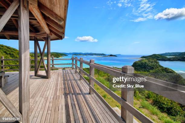tropisch eiland landschap - okinawa blue sky beach landscape stockfoto's en -beelden