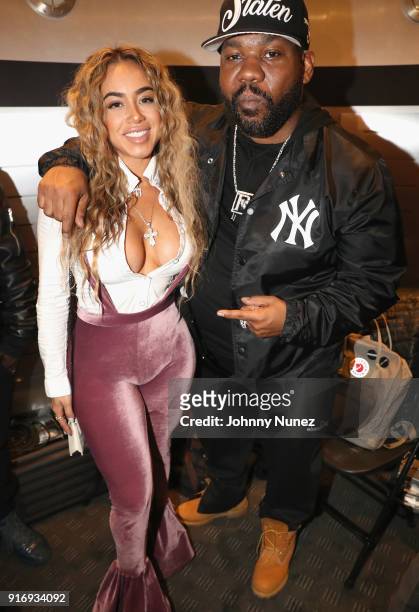 Jasmin Cadavid and Rapper Raekwon attend the Andy Hilfiger Presents ARTISTIX on February 10, 2018 in New York City.
