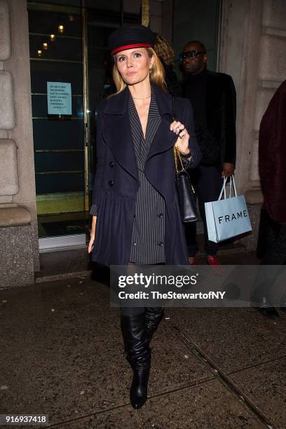 Elizabeth Sulcer is seen in Midtown on February 10, 2018 in New York City.