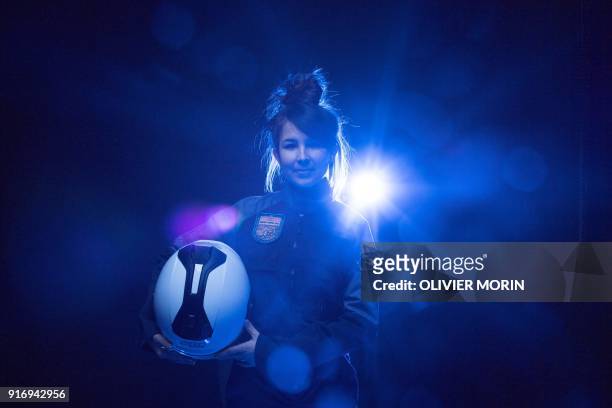 Victoria Da-Poian student at the French Superior Institute of aeronautics and Space , poses during a photo session, on February 10 2018. - Space...