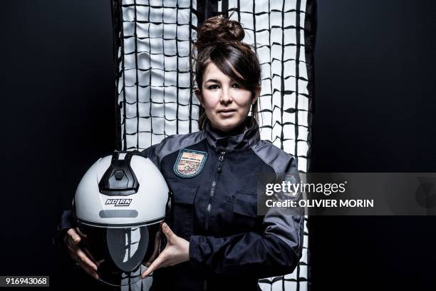 Victoria Da-Poian student at the French Superior Institute of aeronautics and Space , poses during a photo session, on February 10 2018. - Space...