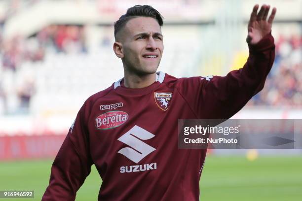 Simone Edera before the Serie A football match between Torino FC and Udinese Calcio at Olympic Grande Torino Stadium on 11 February, 2018 in Turin,...