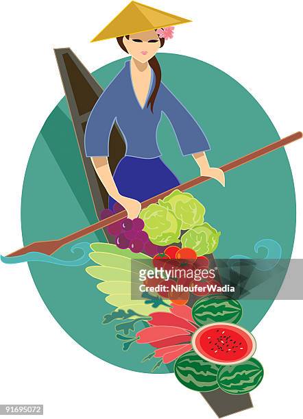 Vegetable Vendor From Vietnam People Of The World Series High-Res Vector  Graphic - Getty Images