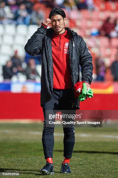 Daisuke Suzuki of Nastic looks on prior to the La Liga 123 match between Albacete Balompie and Nastic at Estadio Carlos Belmonte on February 11, 2018...