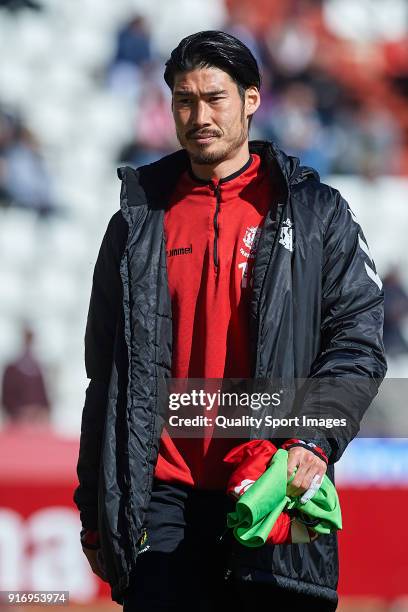 Daisuke Suzuki of Nastic looks on prior to the La Liga 123 match between Albacete Balompie and Nastic at Estadio Carlos Belmonte on February 11, 2018...