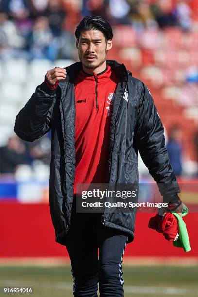 Daisuke Suzuki of Nastic looks on prior to the La Liga 123 match between Albacete Balompie and Nastic at Estadio Carlos Belmonte on February 11, 2018...