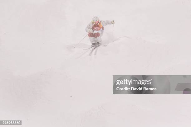 Justine Dufour-Lapointe of Canada competes during the Freestyle Skiing Ladies' Moguls on day two of the PyeongChang 2018 Winter Olympic Games at...