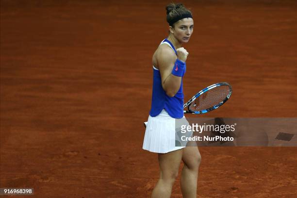Sara Errani of Italy team during 2018 Fed Cup BNP Paribas World Group II First Round match between Italy and Spain at Pala Tricalle &quot;Sandro...