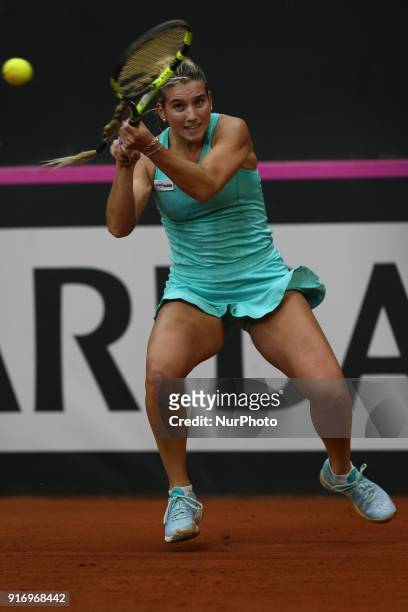 Deborah Chiesa of Italy team during 2018 Fed Cup BNP Paribas World Group II First Round match between Italy and Spain at Pala Tricalle &quot;Sandro...