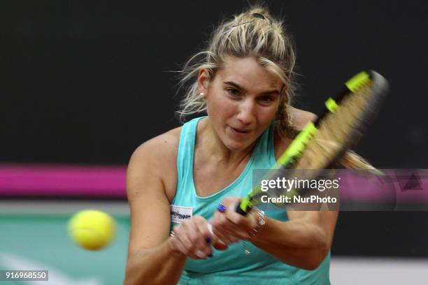 Deborah Chiesa of Italy team during 2018 Fed Cup BNP Paribas World Group II First Round match between Italy and Spain at Pala Tricalle &quot;Sandro...